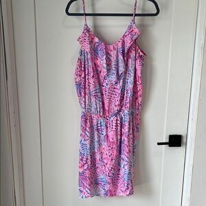 Lilly Pulitzer Tropical Pink and Blue Romper